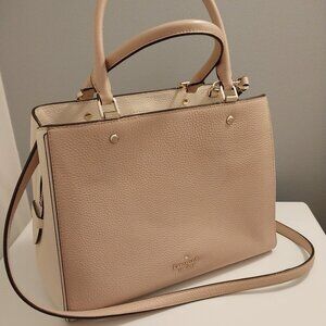 💗kate spade satchel, cross body, dust cover, pale pink-cream, EXC💗